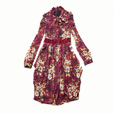 羊毛连衣裙春款新款时尚修身韩版插袋款针织印花长袖连衣裙