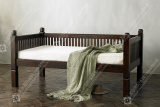 外贸美式实木沙发床儿童床复古仿旧欧式美式休闲躺椅高档别墅法式