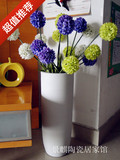 厂家直销 现代 时尚 景德镇珍珠白 陶瓷落地大花瓶 客厅玄关装饰