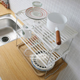 出口日本宜家厨房浴室可折叠收纳架厨具层架桌面置物架杂物整理架