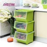 厨房水果蔬菜置物架卧室卫生间收纳架床头零食衣柜衣物塑料储物箱