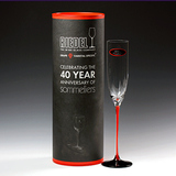 Riedel力多黑领结40周年紀念限量版紅腳香檳杯4100/08R 4100/8R