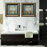 欧式田园壁画挂画 美式装饰画现代简约装饰画 卫生间卫浴 有框画