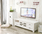 欧式田园实木电视柜地中海风格电视机柜可做旧美式乡村电视柜