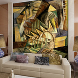 大型欧式壁画墙纸电视沙发玄关背景墙纸壁纸 抽象画名画 个性定制