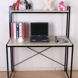 钢木简洁书桌+书柜组合电脑桌书书架书橱办公桌写字台