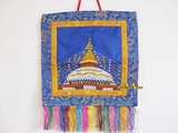 尼泊尔丝绸刺绣摩尼宝塔手工刺绣小唐卡挂毯壁饰