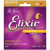 ELIXIR NANOWEB® 16052 LIGHT 012-053 磷铜镀膜民谣吉他琴弦 正