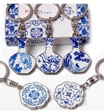 中国风特色工艺品青花瓷钥匙扣出国商务外事礼物创意小礼品送老外