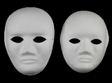 DIY环保纸面具 白色面具 手绘面具 纸浆面具 可涂鸦面具--男女款
