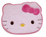 特价 卡通粉底hello kitty粉色蝴蝶结猫头地垫卧室 地毯室内 脚垫