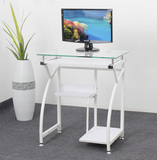 钢化玻璃电脑桌台式家用现代简约可移动小书桌简易环保创意笔记本