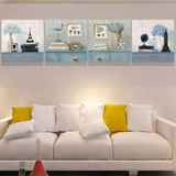 客厅装饰画无框画现在简约沙发背景墙欧式地中海卧室油画壁画挂画