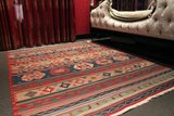 基利姆阿富汗风格手工羊毛地毯 波斯地毯分支 平织薄毯 宜家风格