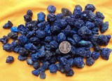 天然的矿物颜料 蓝铜矿原石（石青） 蓝色颜料(65元/50克)