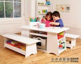 豆米宝贝宜家儿童家具批发玩具桌收纳i游戏桌写字1桌2椅超大储物
