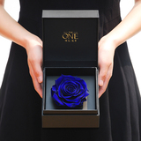 THEONE 王子 进口蓝色妖姬 巨型玫瑰花盒 永生花盒礼盒 生日礼品