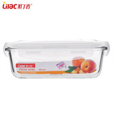 【天猫超市】紫丁香 丁香扣长方形玻璃保鲜盒 带盖饭盒 S1023