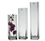 玻璃方形花瓶落地方口花瓶 高身方缸鱼缸 简约时尚富贵竹花瓶