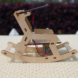 DIY太阳能拼装摇椅模型科教木制手工直升机益智组装玩具小汽车