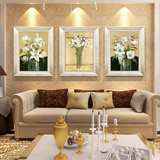 特价 现代客厅装饰画欧式沙发墙上画有框画玄关壁画挂画 百合花
