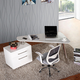 北欧现代时尚办公桌写字台电脑桌三角形创意设计书桌亮光烤漆
