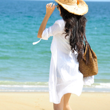 韩版女纯棉 宽松长版长袖白衬衫 男朋友衬衫夏季空调衫 防晒衣