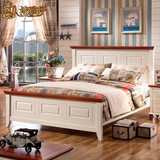 美式乡村风格家具地中海床1.5双人床单人成人白色实木床1.8米B206