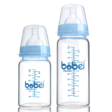 邦贝小象新生婴儿奶瓶宝宝宽口径晶钻玻璃儿童果汁小奶瓶正品