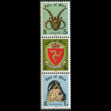 马恩岛1980年鹰,羊,岛徽(本票版)3全(XX243)