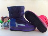 外贸女靴紫色中筒雪地靴女鞋保暖鞋防水防滑真皮包边反季销售特价