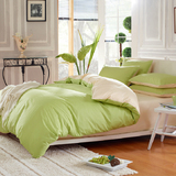 无印良品纯棉四件套 床单被罩简约床上用品 双面纯色全棉三件套