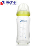 Richell利其尔宽口径玻璃哺乳瓶婴儿奶瓶240ML R529409