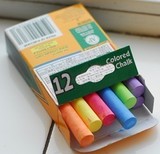 美国crayola 绘儿乐 环保彩色粉笔12支装 环保 彩色绘画多彩粉笔
