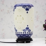 景德镇镂空陶瓷器青花客厅卧室床头现代创意中欧式台灯具灯饰特价