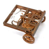 RECESKY 达芬奇手稿复刻拼装模型中世纪的汽车 创意益智亲子玩具