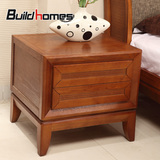 筑家 床头柜实木储物柜现代简约收纳柜东南亚风格家具卧室柜子