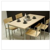 北京宜家风格简约钢正大餐桌椅子单卖现代板白色人造板面板纤维板
