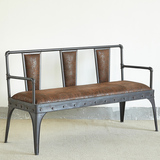 仿古铁艺沙发椅子 美式防锈做旧三人躺椅贵妃椅 休闲椅客厅椅餐椅