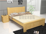 实木床单人床实木儿童床板式床实木箱体床1.2；1.35；1.5米特价床