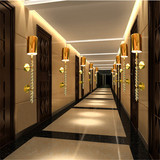 金色壁灯水晶过道走廊床头简欧奢华客厅后现代酒店走廊大堂工程