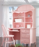 美式儿童实木家具定制田园风格特价粉色欧式书桌书架学习桌电脑桌
