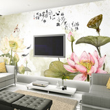 中式彩绘水墨影视墙纸客厅书房电视背景墙壁纸3D立体无缝大型壁画