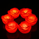 七彩发光小夜灯 创意礼品热销新奇产品LED灯 生产厂家(红玫瑰)