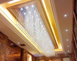 非标工程水晶灯 酒店休闲会所大堂灯具准 LED节能长方形水晶灯