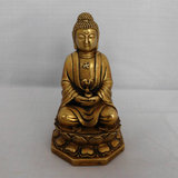 纯铜佛像 释迦摩尼佛 如来佛双手托钵纯铜像 高14.5厘米