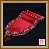 盛唐汉衣 中式古典奢华丝绸流苏桌布桌旗床旗全24花色