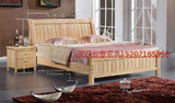 家具橡木实木双人床单人床1.5米1.8米1.2米框架床拆装床席梦思床