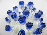 【蓝美人】12头蓝色妖姬/蓝、粉两色/玫瑰仿真花假花绢花装饰