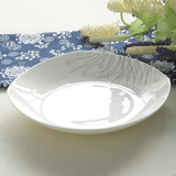 唐山8寸方盘子无铅陶瓷碗骨瓷餐具套装深盘散件自由搭配组合特价